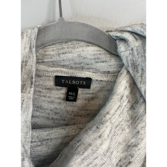 Talbots Womens Poncho Cowl Neck Gray Size M/L - Picture 2 of 4